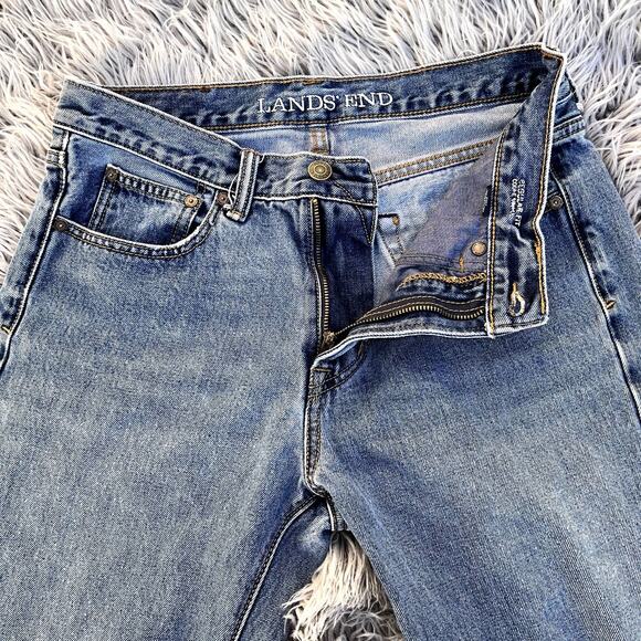 Lands' End Denim Jeans Regular Fit Coupe Simple Womens 30 100% Cotton Petite - Picture 4 of 9